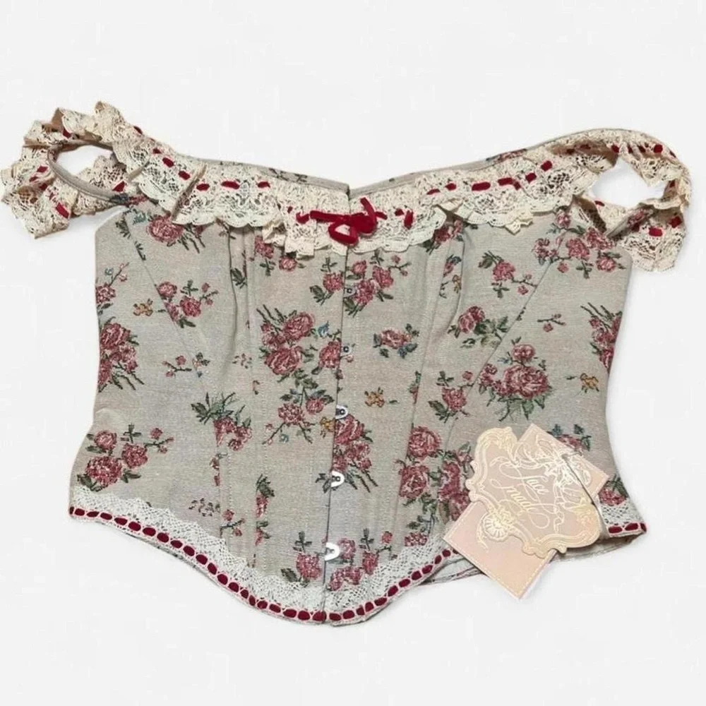 Lacemade Curve & Plus Rosey Cottage Corset - Picture 5 of 5